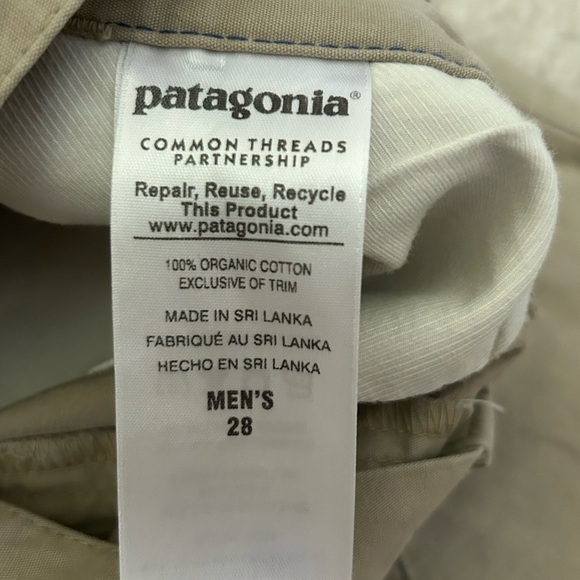 Patagonia Organic Cotton All-Wear Chino Shorts Flat Front Tan Beige Men’s 28 - Picture 8 of 10